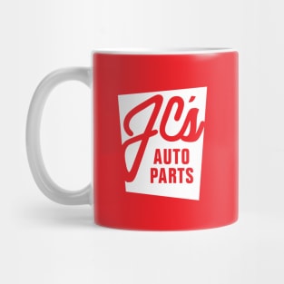 JC Auto Parts - (Single-Sided Alt Design White on Solid Color) Mug